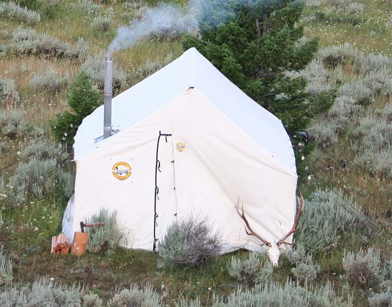 Wall tent hunting clearance camps